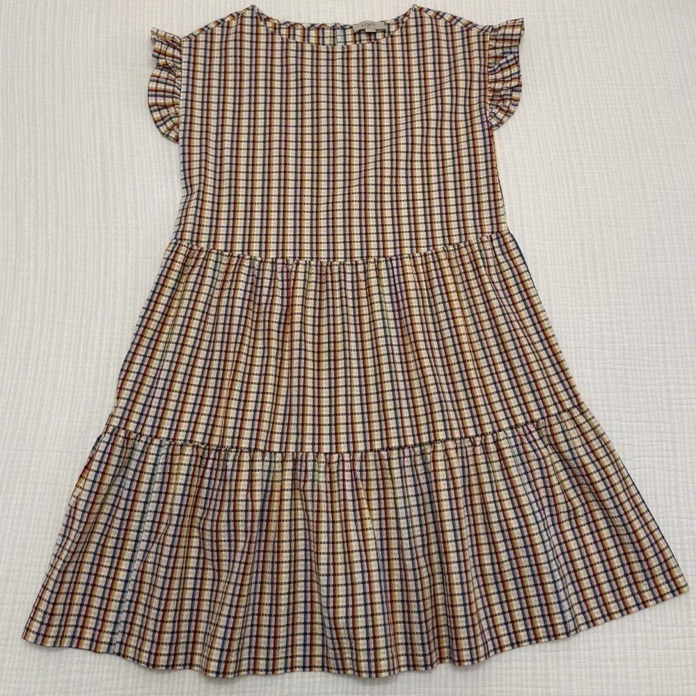 Loft Multi Colored Plaid Dress - Picture 2 of 5